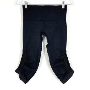Lululemon Ebb and Flow Crop Tight in Coal Size 4